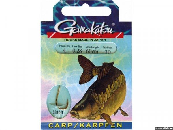 Gamakatsu Carp Előkötött 10/Cs. 6 ( Bkg-3310G/006)