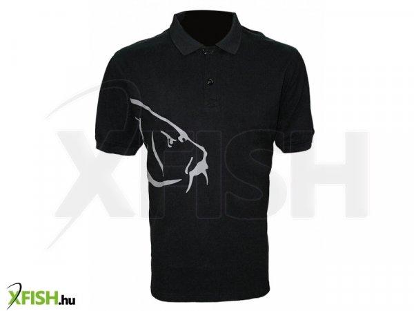 Zfish Carp Polo T-Shirt Black Fekete Póló L