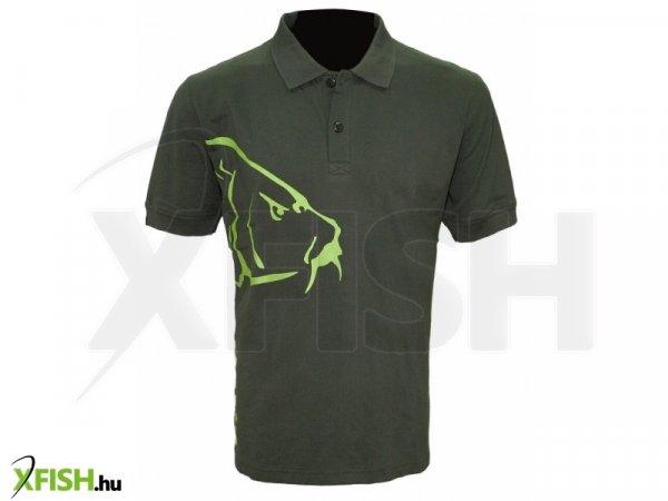 Zfish Carp Polo T-Shirt Olive Green Zöld Póló L