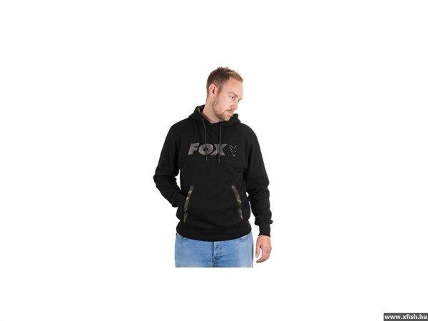 Fox Black / Camo Print Hoody Kapucnis pulóver - M