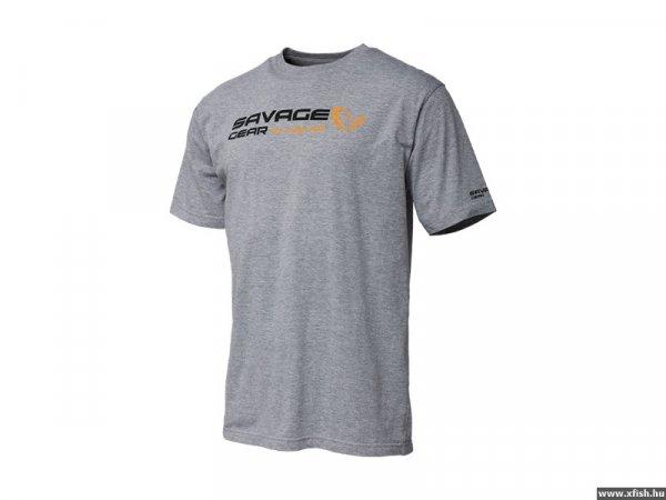 Savage Gear Signature Logo T-Shirt Szürke Horgász Póló S