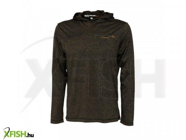 Savage Gear Fighter Stretch Hoodie Kapucnis Pulóver Oliva Xxl