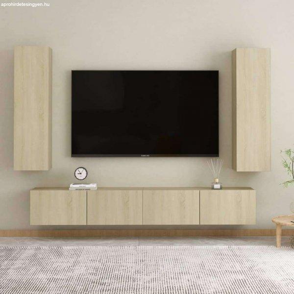 vidaXL sonoma-tölgy színű forgácslap TV-szekrény 30,5 x 30 x 110 cm