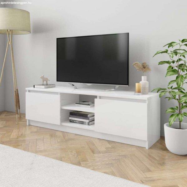 vidaXL magasfényű fehér forgácslap TV szekrény 120 x 30 x 35,5 cm