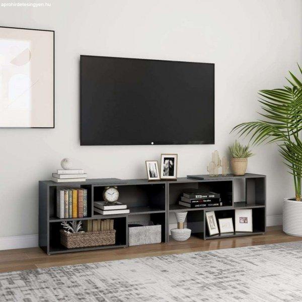 vidaXL magasfényű szürke forgácslap TV-szekrény 149 x 30 x 52 cm