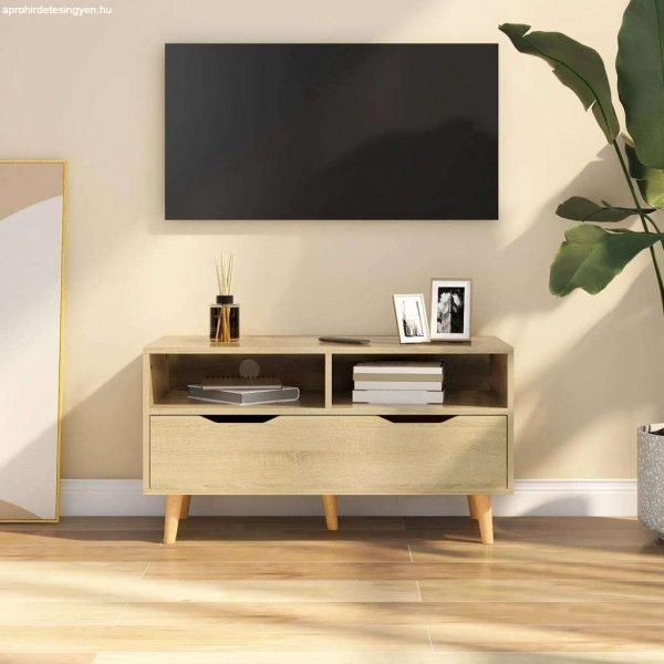vidaXL sonoma-tölgyszínű forgácslap TV-szekrény 90 x 40 x 48,5 cm
