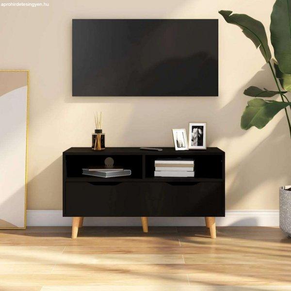 vidaXL fekete forgácslap TV-szekrény 90 x 40 x 48,5 cm