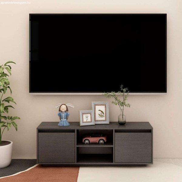 vidaXL szürke tömör fenyőfa TV-szekrény 110 x 30 x 40 cm