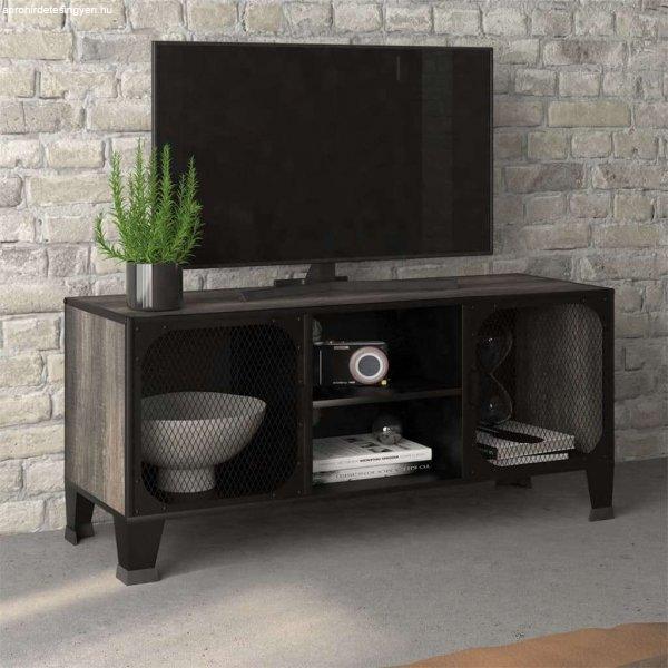 vidaXL szürke fém és MDF TV-szekrény 105 x 36 x 47 cm