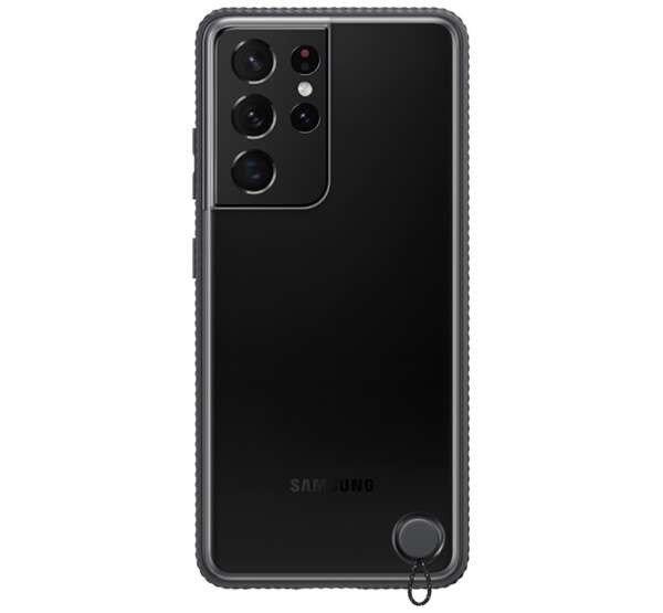 SAMSUNG szilikon telefonvédő (átlátszó hátlap, ütésálló keret) FEKETE
Samsung Galaxy S21 Ultra (SM-G998) 5G