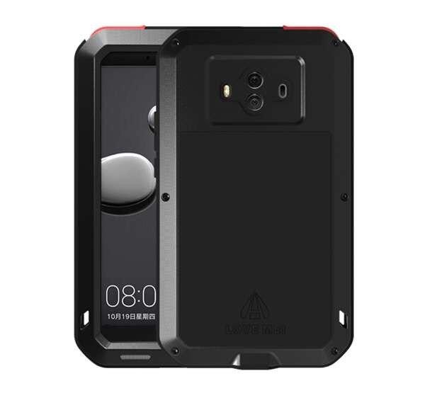 LOVE MEI defender telefonvédő gumi (ütésálló, fém keret) FEKETE Huawei
Mate 10