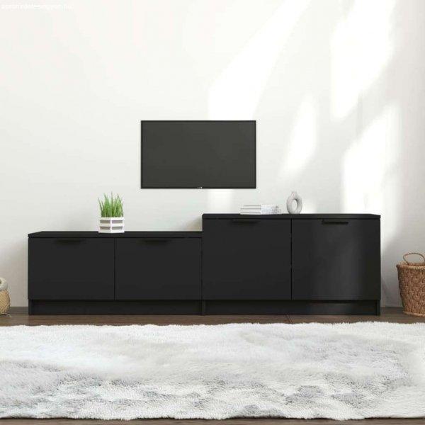 vidaXL fekete szerelt fa TV-szekrény 158,5 x 36 x 45 cm