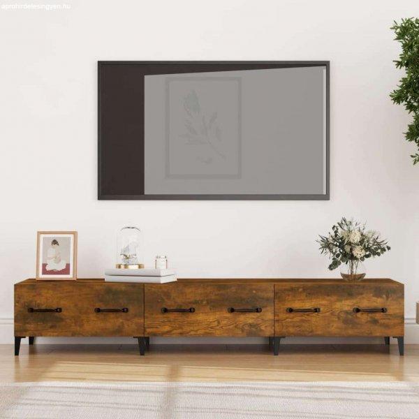 vidaXL füstös tölgyszínű szerelt fa TV-szekrény 150 x 34,5 x 30 cm