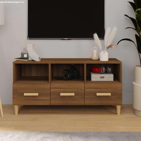 vidaXL barna tölgy színű szerelt fa TV-szekrény 102 x 36 x 50 cm