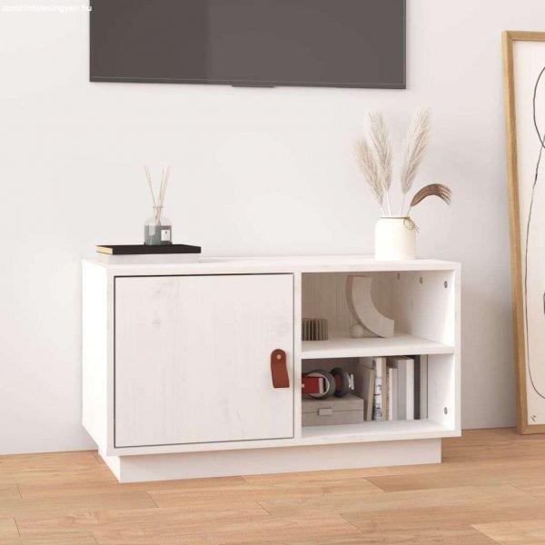vidaXL fehér tömör fenyőfa TV-szekrény 70 x 34 x 40 cm
