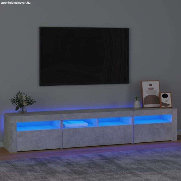 vidaXL betonszürke TV-szekrény LED lámpákkal 210x35x40 cm