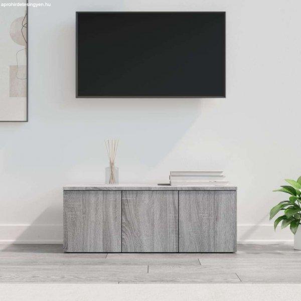 vidaXL szürke sonoma színű szerelt fa TV-szekrény 80x34x30 cm