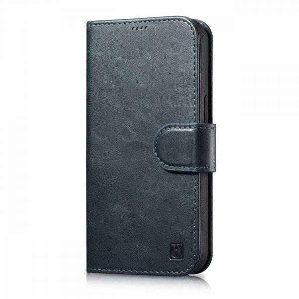 iCarer Oil Wax Wallet Case 2in1 Case iPhone 14 Pro Max bőr Flip Cover Anti-RFID
kék (WMI14220724-BU)