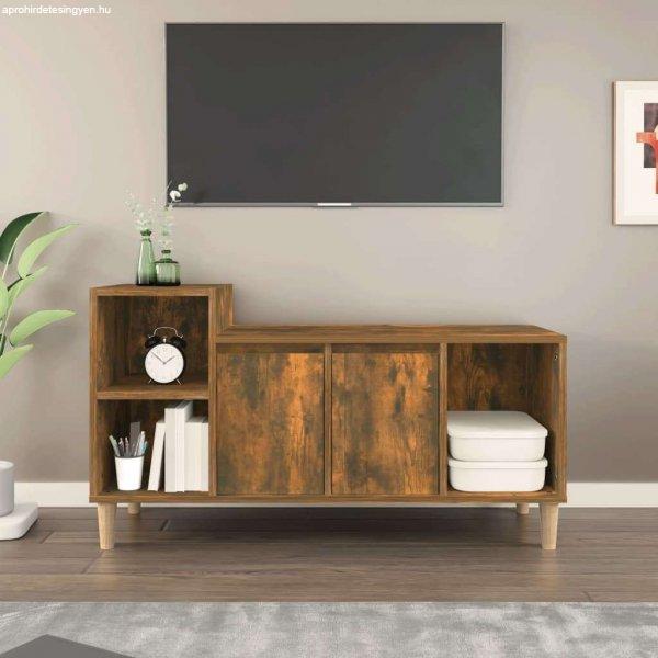 vidaXL füstös tölgyszínű szerelt fa TV-szekrény 100x35x55 cm