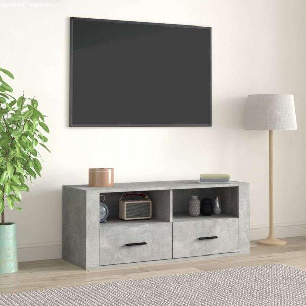 vidaXL betonszürke szerelt fa TV-szekrény 100x35x40 cm
