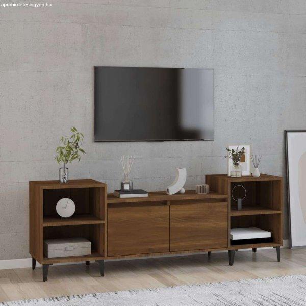 vidaXL barna tölgyszínű szerelt fa TV-szekrény 160x35x55 cm