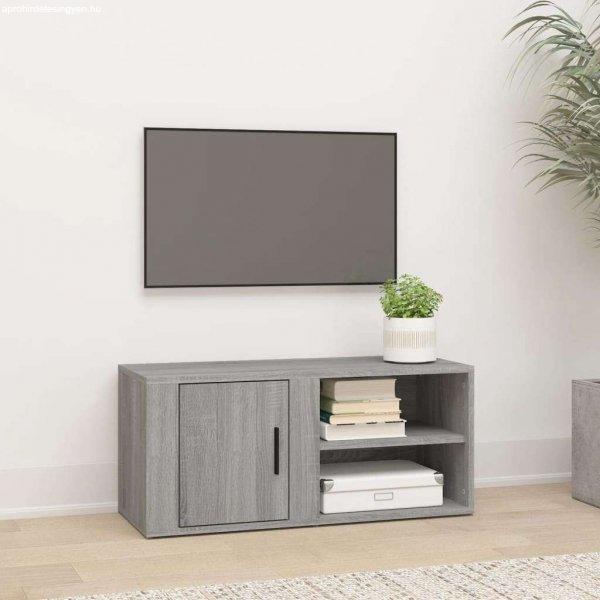 vidaXL szürke sonoma színű szerelt fa TV-szekrény 80x31,5x36 cm