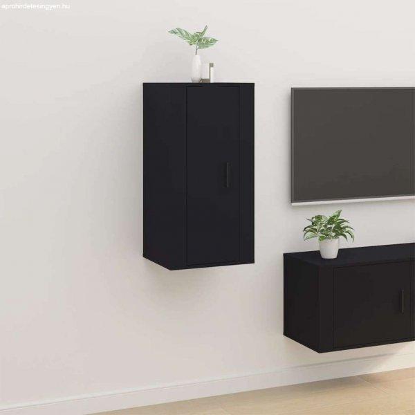 vidaXL fekete fali TV-szekrény 40x34,5x80 cm