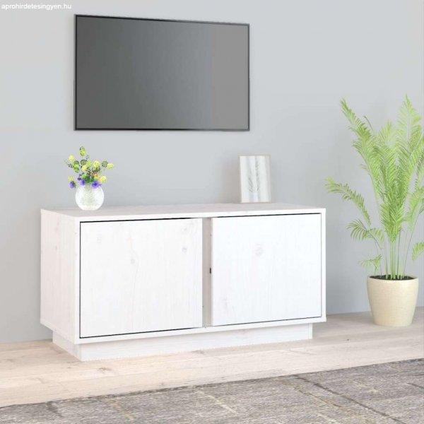 vidaXL fehér tömör fenyőfa TV-szekrény 80 x 35 x 40,5 cm