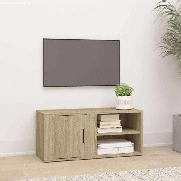 vidaXL sonoma tölgyszínű szerelt fa TV-szekrény 80x31,5x36 cm