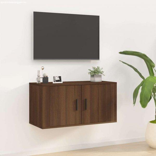 vidaXL barna tölgy színű fali TV-szekrény 80 x 34,5 x 40 cm