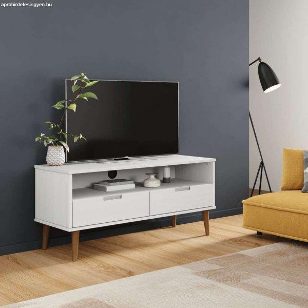 vidaXL MOLDE fehér tömör fenyőfa TV-szekrény 106 x 40 x 49 cm