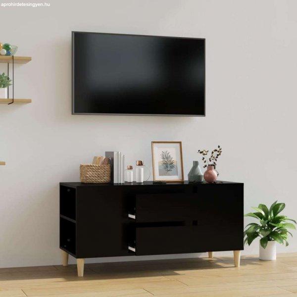 vidaXL fekete szerelt fa TV-szekrény 102x44,5x50 cm