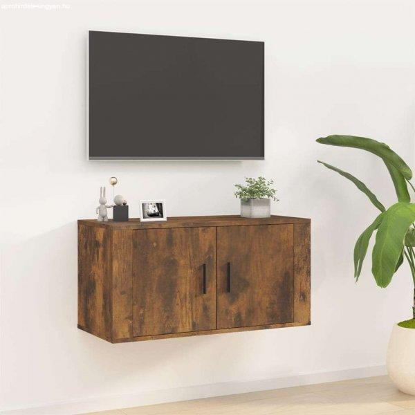 vidaXL füstös tölgy színű fali TV-szekrény 80 x 34,5 x 40 cm
