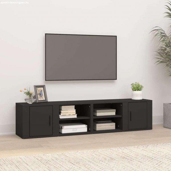 vidaXL 2 db fehér szerelt fa TV-szekrény 80x31,5x36 cm