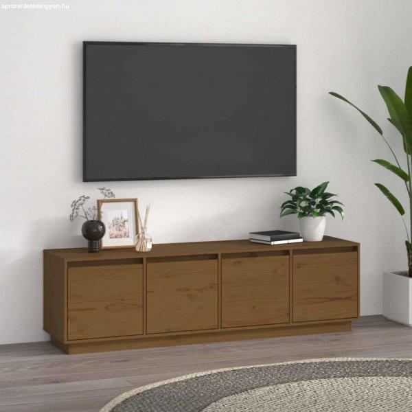 vidaXL mézbarna tömör fenyőfa TV-szekrény 156 x 37 x 45 cm