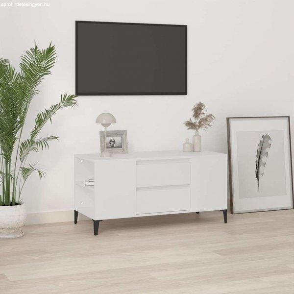 vidaXL fehér szerelt fa TV-szekrény 102x44,5x50 cm