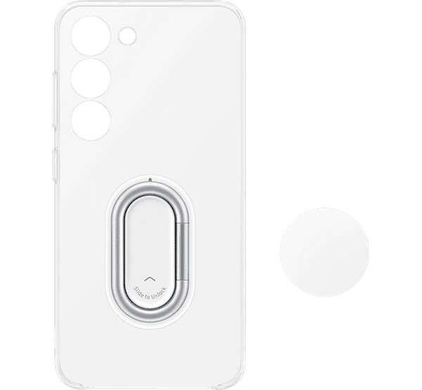 SAMSUNG műanyag telefonvédő (ultravékony, telefontartó gyűrű,
kitámasztó) ÁTLÁTSZÓ Samsung Galaxy S23 Plus (SM-S916)