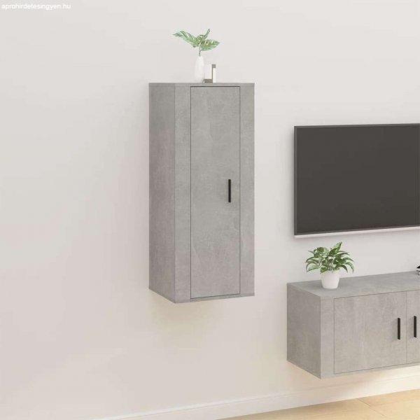 vidaXL betonszürke fali TV-szekrény 40x34,5x100 cm