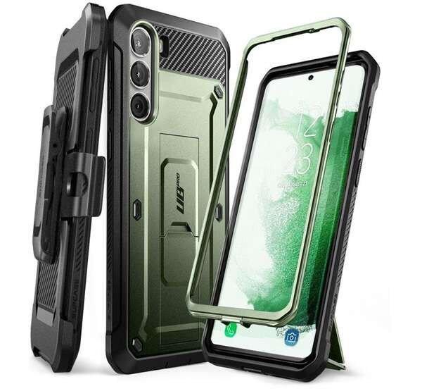 SUPCASE UNICORN BEETLE PRO defender műanyag telefonvédő (360°-os védelem,
közepesen ütésálló, műanyag előlap) SÖTÉTZÖLD Samsung Galaxy S23 Plus
(SM-S916)