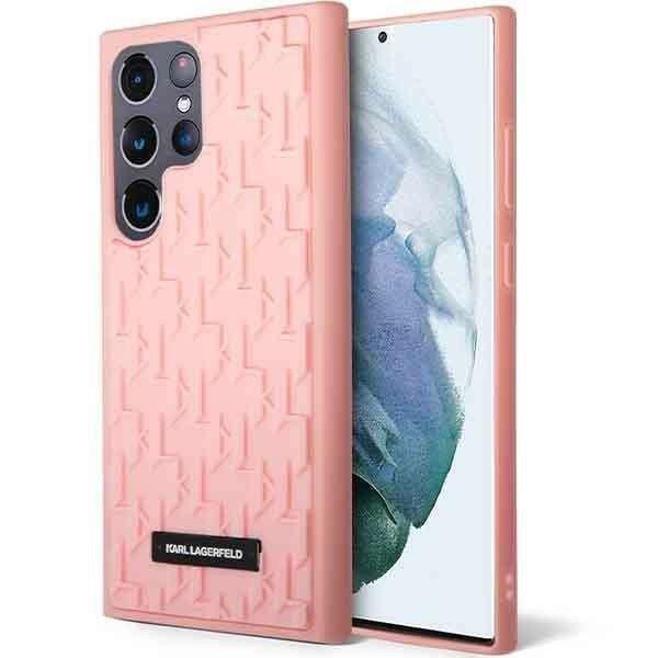 Karl Lagerfeld KLHCS23LRUPKLPP Samsung Galaxy S23 Ultra S918 keménytok
rózsaszín/rózsaszín 3D monogram