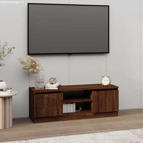 vidaXL barna tölgyszínű TV-szekrény ajtóval 102 x 30 x 36 cm