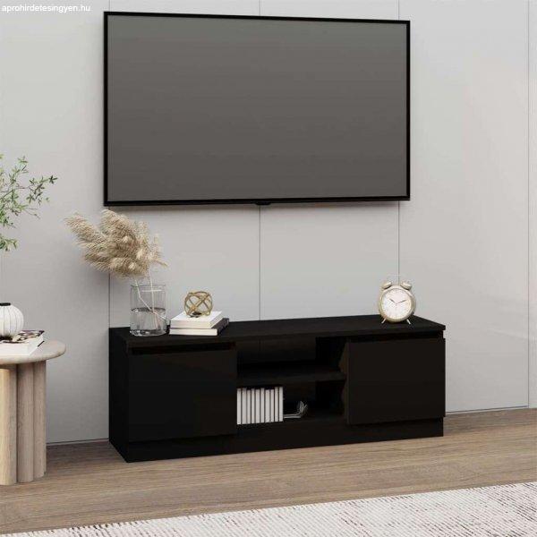 vidaXL fekete TV-szekrény ajtóval 102 x 30 x 36 cm