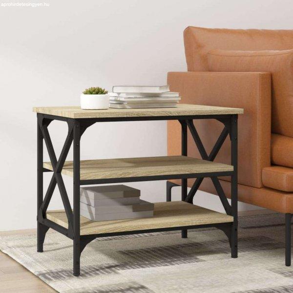 vidaXL sonoma tölgyszínű szerelt fa kisasztal 55 x 38 x 45 cm
