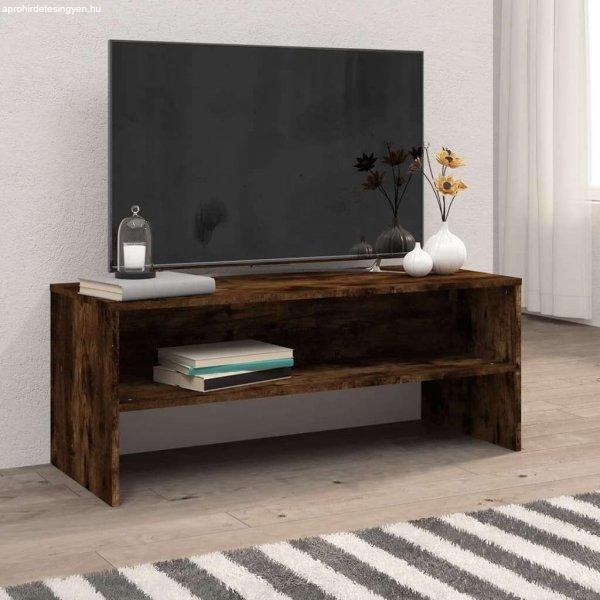 vidaXL füstös tölgyszínű szerelt fa TV-szekrény 100 x 40 x 40 cm