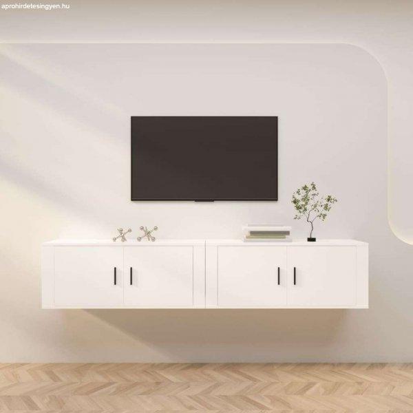 vidaXL 2 db fehér falra szerelhető TV-szekrény 100 x 34,5 x 40 cm