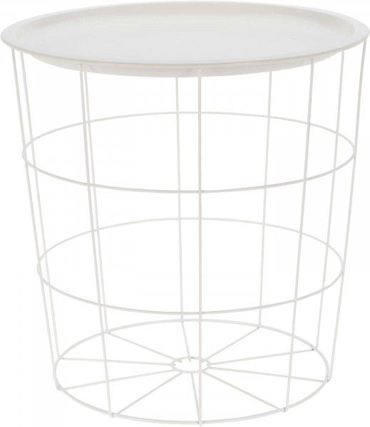 Home&Styling kollekciós asztal, fém, 40x40 cm, fehér
