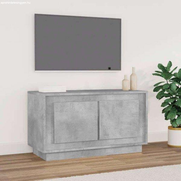vidaXL betonszürke szerelt fa TV-szekrény 80x35x45 cm