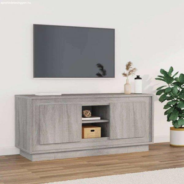 vidaXL szürke sonoma színű szerelt fa TV-szekrény 102x35x45 cm