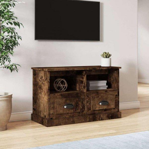 vidaXL füstös tölgyszínű szerelt fa TV-szekrény 80 x 35 x 50 cm