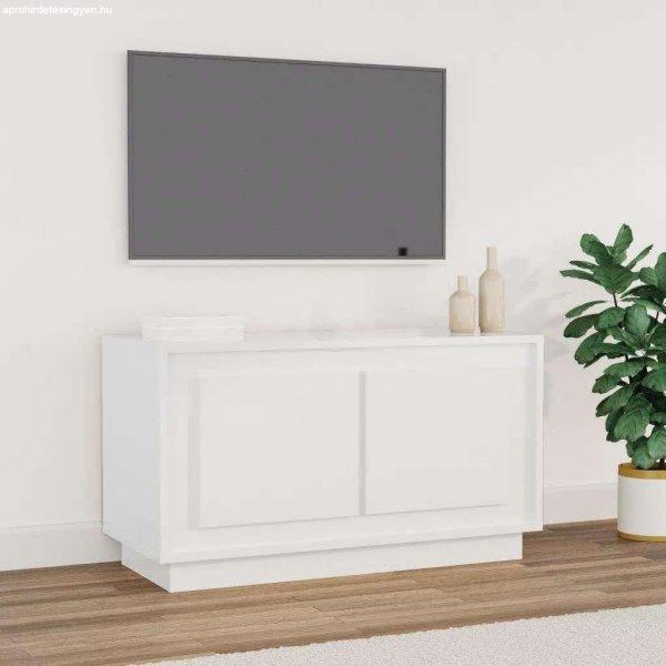 vidaXL magasfényű fehér szerelt fa TV-szekrény 80 x 35 x 45 cm